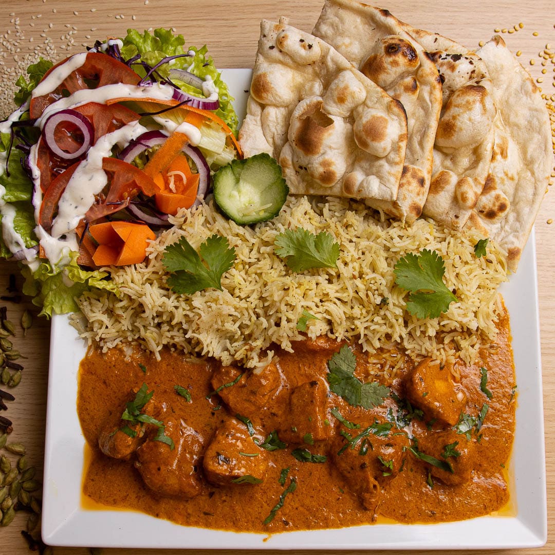 Assiette Poulet Curry - Spécialité indienne Goa Fast Food Grenoble